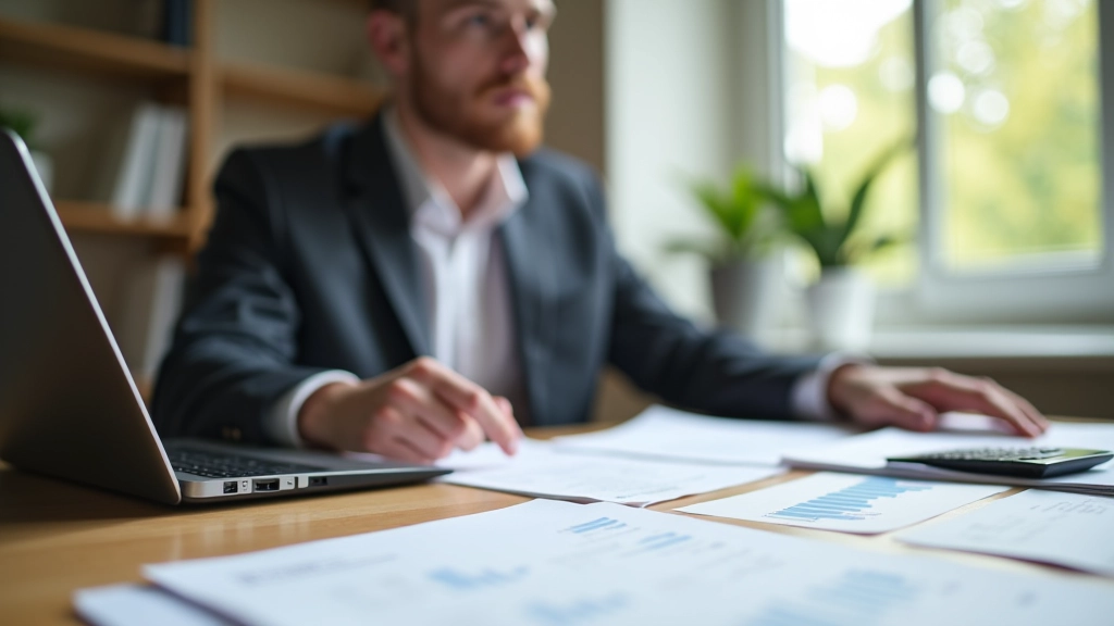 Analityk danych pracujący z raportami finansowymi, biuro w Poznaniu